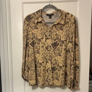 80 Park Graphic Button-Up Shirt